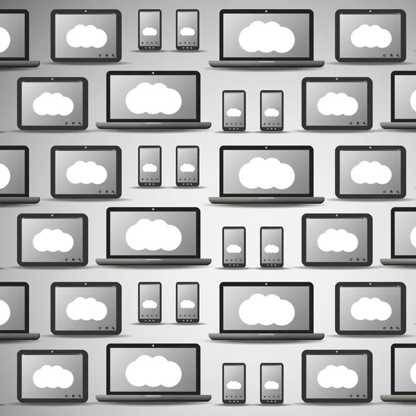 Concept de Cloud Computing — Image vectorielle