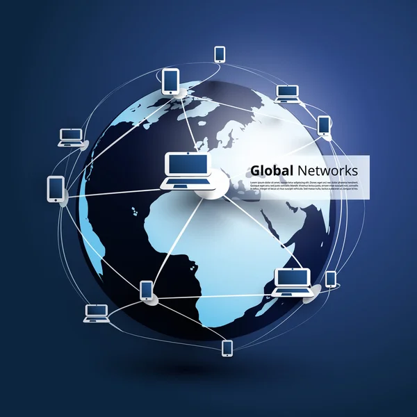 Глобальные сети - вектор EPS10 для Вашего бизнеса — стоковый вектор