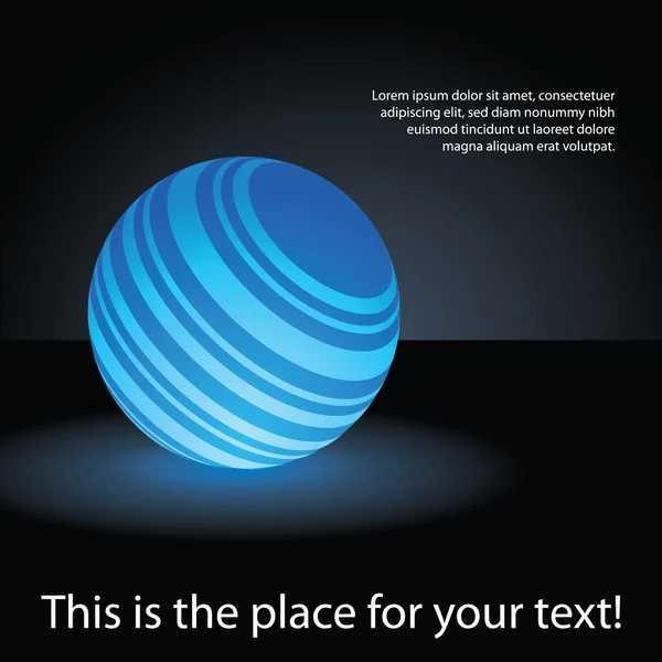 Abstrakt blå globe design — Stock vektor