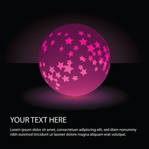 Design de globo abstrato com estrelas — Vetor de Stock
