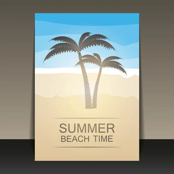 Tarjeta de fiesta de verano abstracta, portada o plantilla de folleto — Vector de stock