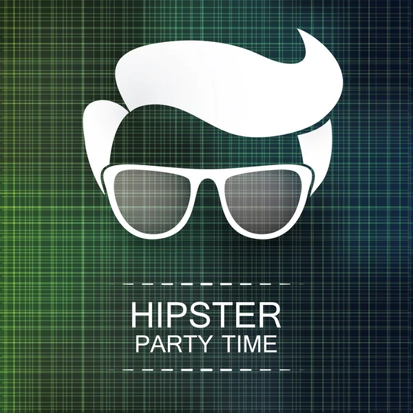 Soyut hipster parti kartı, kapak veya flyer şablonu — Stok Vektör