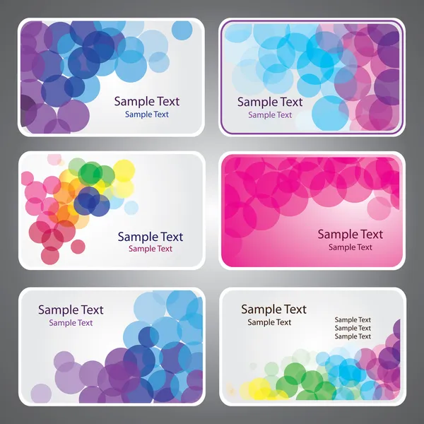 Vecteurs de cartes de visite colorés — Image vectorielle