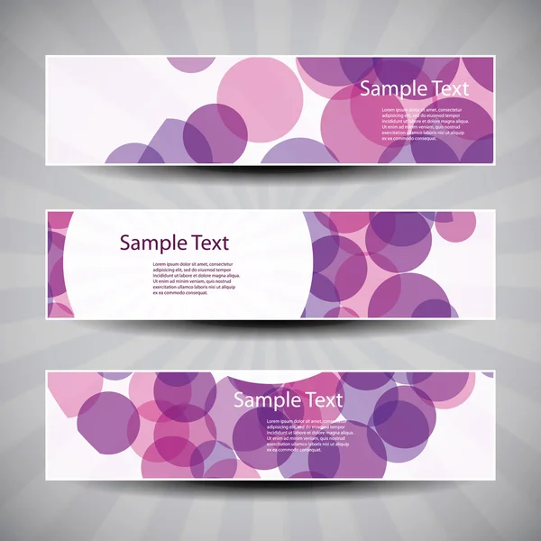 Banner or Header Designs with Abstract Bubbly Pattern — Stock Vector