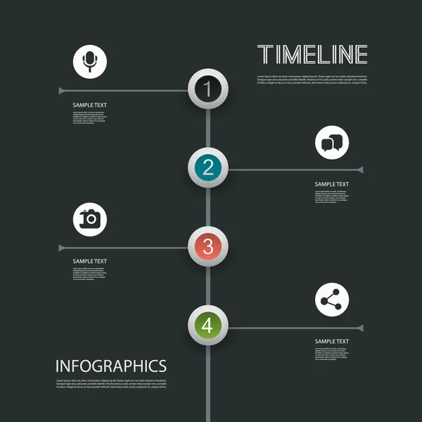 Minimales Infografik-Design — Stockvektor