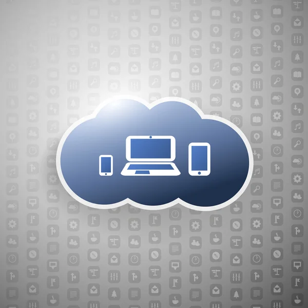 Cloud computing-concept illustratie — Stockvector