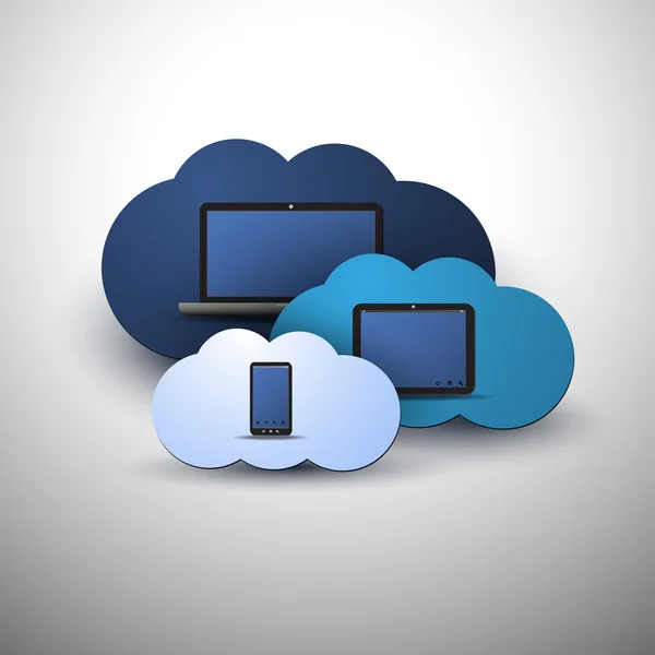 Cloud computing-concept — Stockvector