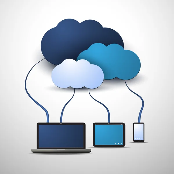 Cloud computing-concept — Stockvector