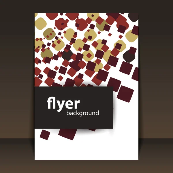 Flyer ou design de couverture - Modèle de carrés — Image vectorielle