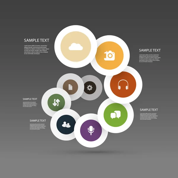 Buntes Geschäftsdiagramm - Infografik-Design — Stockvektor