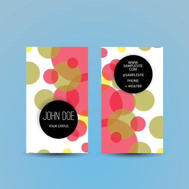 Kartvizit şablonuna soyut arka plan daire