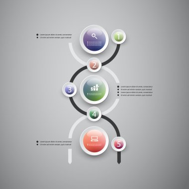 Infographic kavramı - akış şeması tasarım - zaman çizelgesi