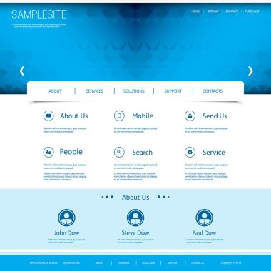 Soyut Header tasarımı ile Web sitesi şablonu
