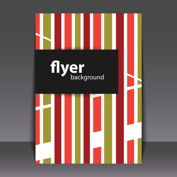 Flyer or Cover Design with Striped Background