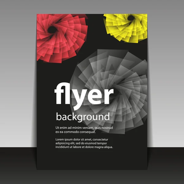 Flyer oder Cover-Design mit abstrakten Blumenmustern — Stockvektor