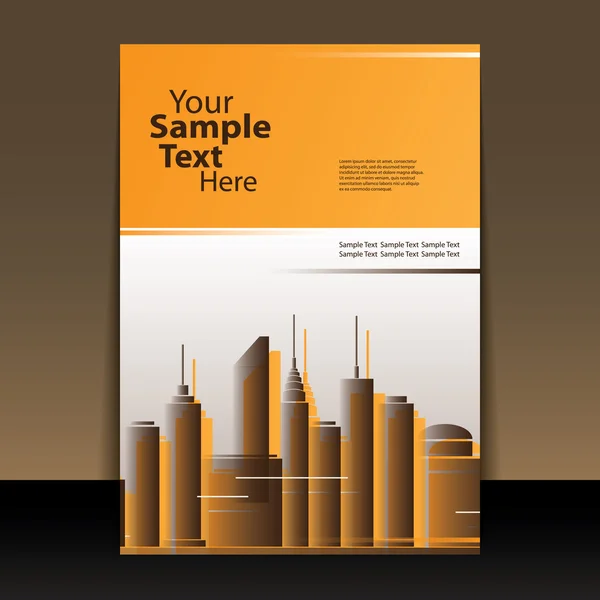 Folheto ou design de capa - Cityscape — Vetor de Stock