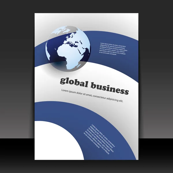 Volante o diseño de portada - Global Business — Archivo Imágenes Vectoriales
