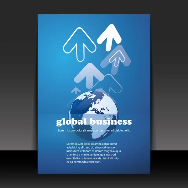 Folheto ou design de capa - Negócios globais — Vetor de Stock