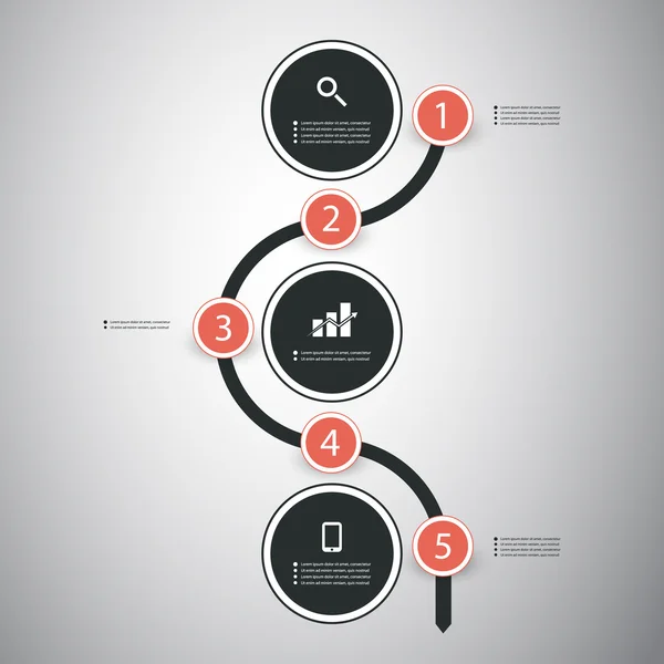 Infographic kavramı - akış şeması tasarım - zaman çizelgesi