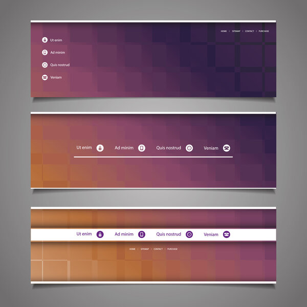 Web Design Elements - Abstract Header Designs