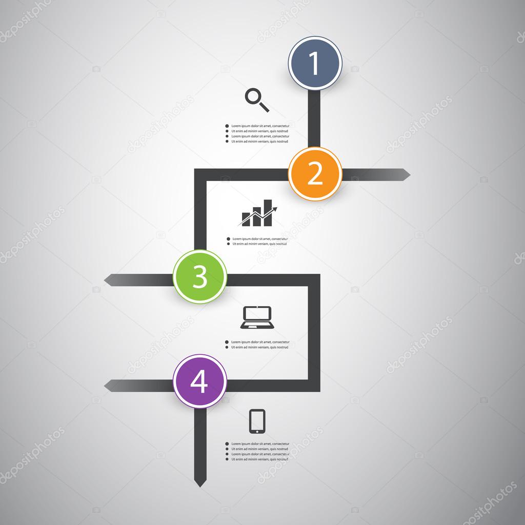 infographic concept flow chart design stock vector bagotaj flowchart design