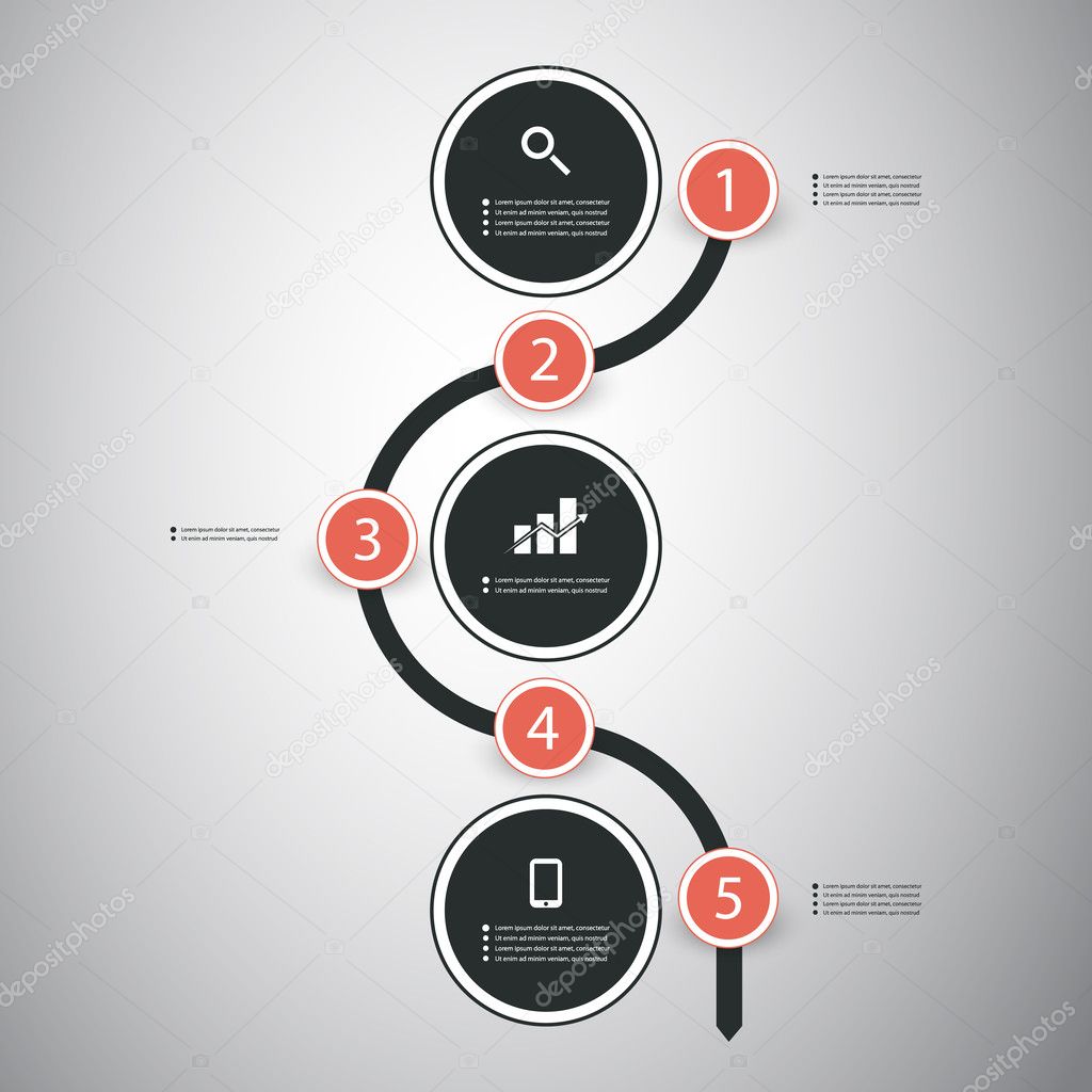 Infographic Concept - Flow Chart Design - Timeline
