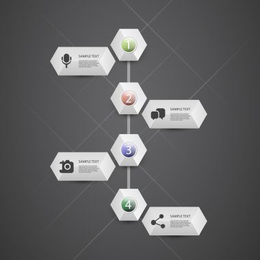 Infographic kavramı - akış şeması tasarım - zaman çizelgesi