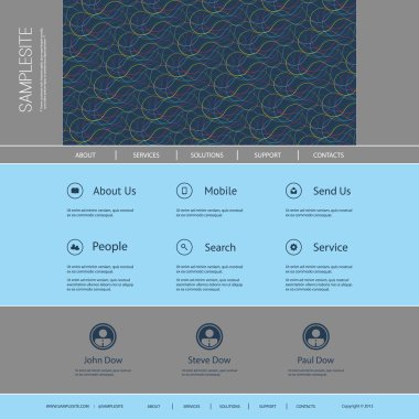 Soyut Header tasarımı ile Web sitesi şablonu