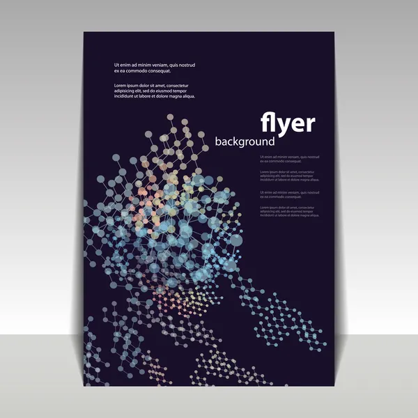 Flyer of cover design met abstract netwerken patroon — Stockvector