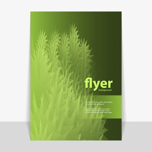Flyer oder Cover-Design mit grünem abstrakten Muster — Stockvektor
