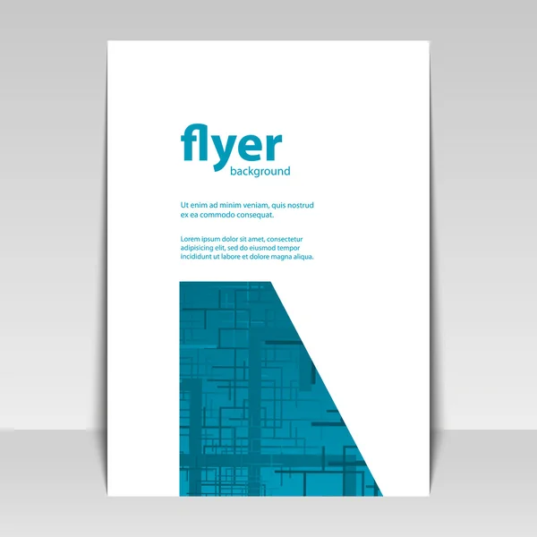 Flyer oder Cover-Design mit blauem abstrakten Muster — Stockvektor