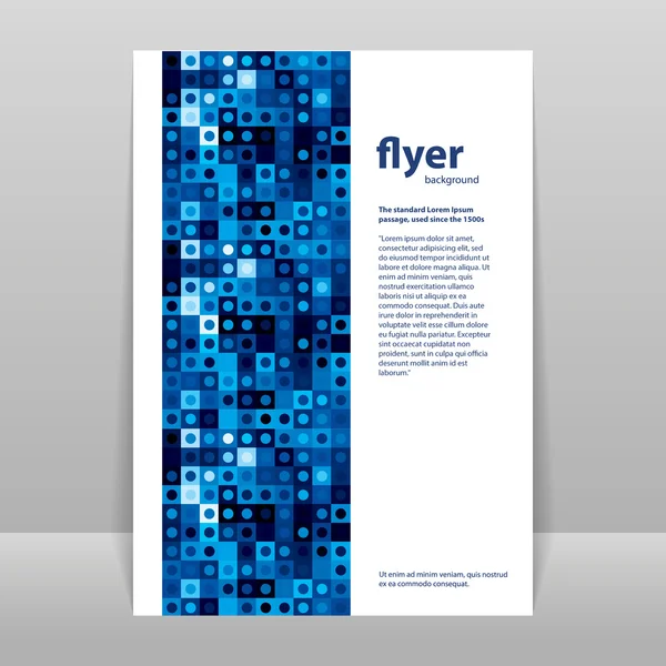 Flyer oder Cover-Design mit abstrakten blauen Mustern — Stockvektor