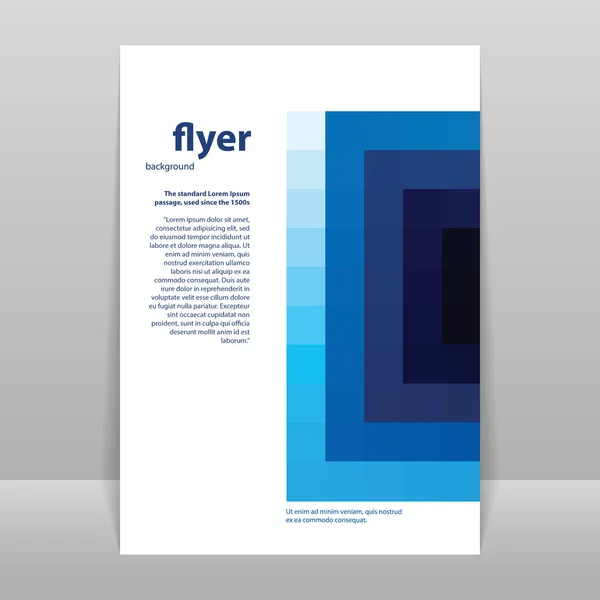 Flyer oder Cover-Design mit abstrakten blauen Mustern — Stockvektor