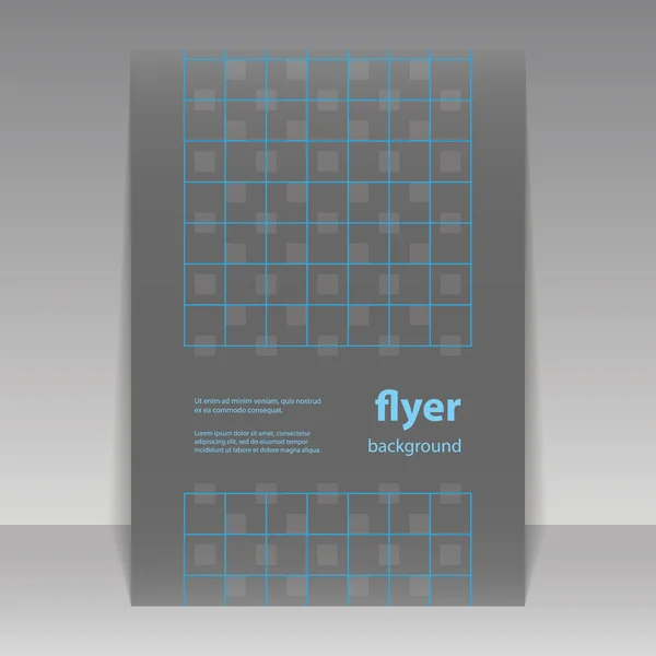 Flyer oder Cover-Design mit abstrakten Quadraten — Stockvektor