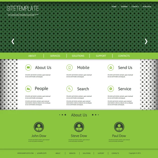 Modello di sito web con design astratto punteggiato intestazione — Vettoriale Stock