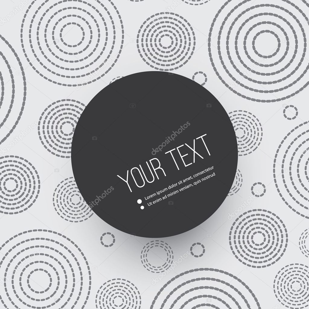 Abstract Rings Background with Circular Text Box Design