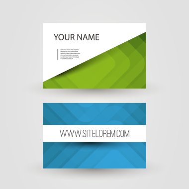 Business or Gift Card with Abstract Squares Pattern