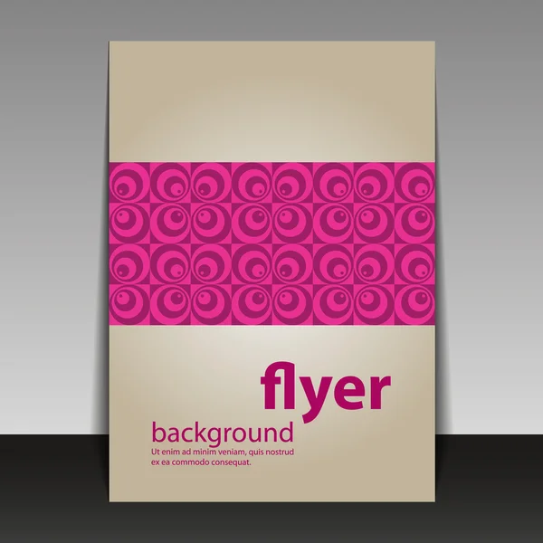 Flyer ou design de couverture avec motif carrelé — Image vectorielle