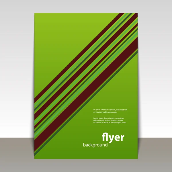 Flyer oder Cover-Design mit gestreiftem Hintergrund — Stockvektor