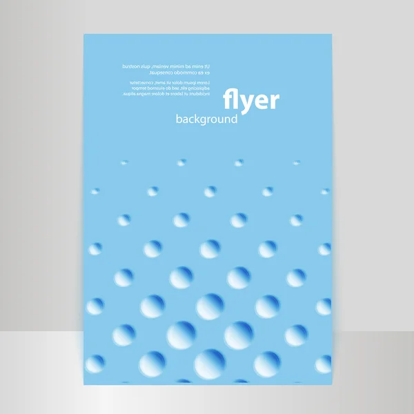 Flyer oder Cover-Design mit blauem abstrakten Punktemuster — Stockvektor