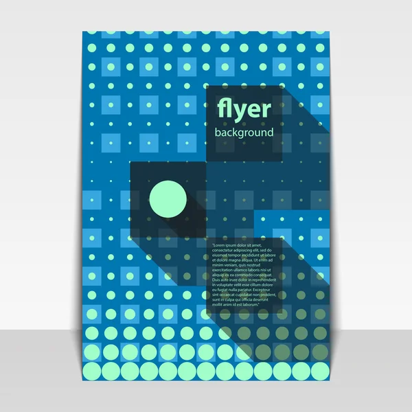 Flyer of cover design met geruit patroon — Stockvector