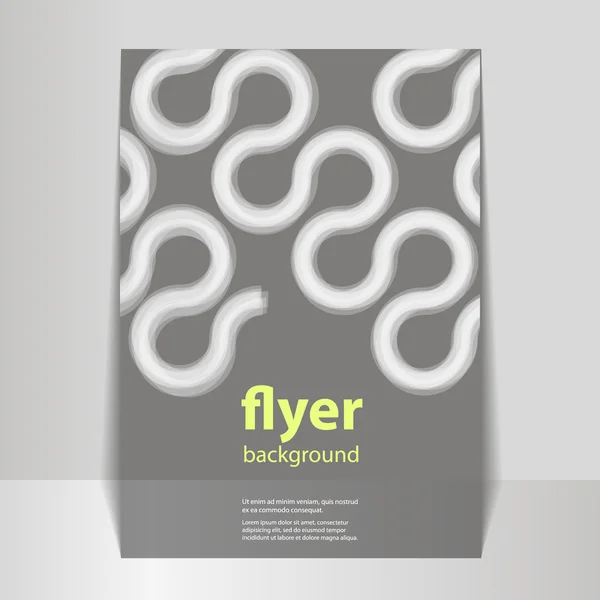 Flyer oder Cover-Design mit abstrakten, geschwungenen Mustern — Stockvektor