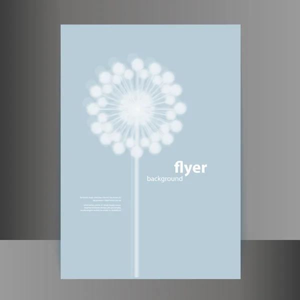 Volantino o disegno della copertura con illustrazione astratta del fiore — Vettoriale Stock