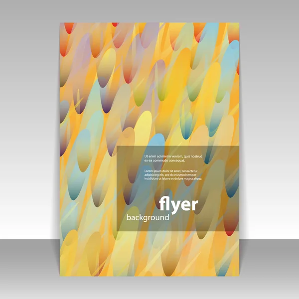 Folheto ou capa Design com padrão abstrato colorido — Vetor de Stock