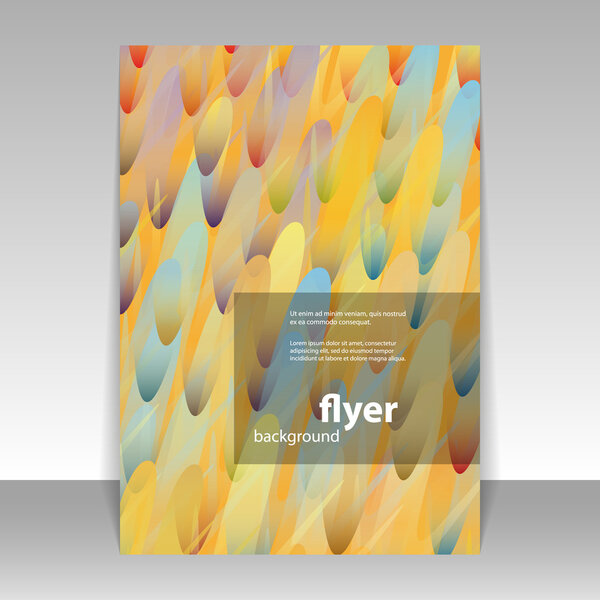 Flyer or Cover Design with Colorful Abstract Pattern