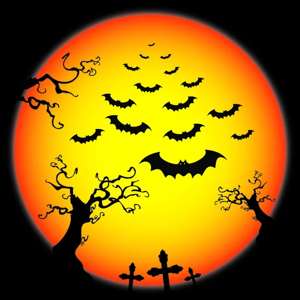 Halloween-kaart of achtergrond — Stockvector