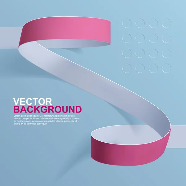 Desain Paper Ribbon - Latar Belakang Infografis - Stok Vektor