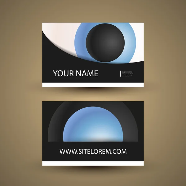 Cartão de Negócios ou Presente com Design Globes — Vetor de Stock