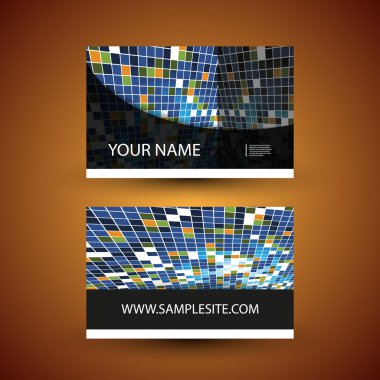 kartvizit tasarımı 3d kareli desenli