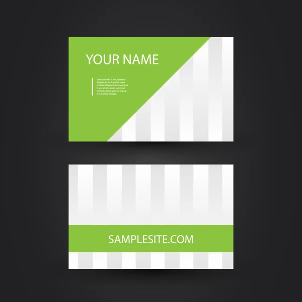 Design de cartão de visita com padrão listrado — Vetor de Stock